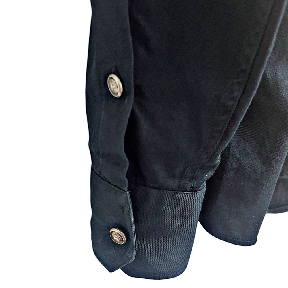 Authentic Gucci Tom Ford Black Star Studded Collar Military Epaulettes Shirt - Picture 8 of 13